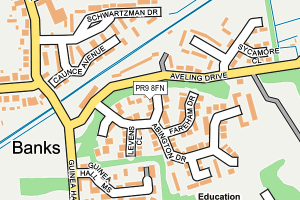 PR9 8FN map - OS OpenMap – Local (Ordnance Survey)