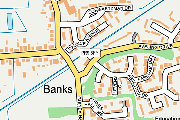 PR9 8FY map - OS OpenMap – Local (Ordnance Survey)