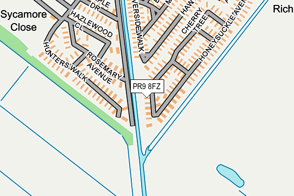 PR9 8FZ map - OS OpenMap – Local (Ordnance Survey)