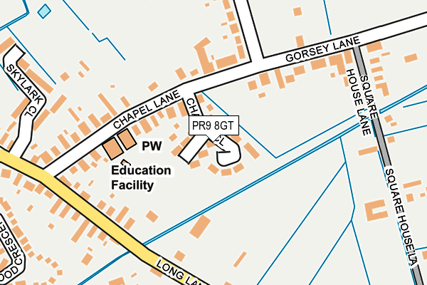PR9 8GT map - OS OpenMap – Local (Ordnance Survey)