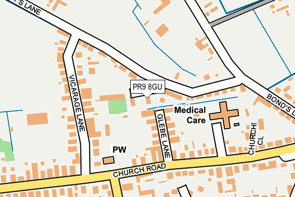 PR9 8GU map - OS OpenMap – Local (Ordnance Survey)