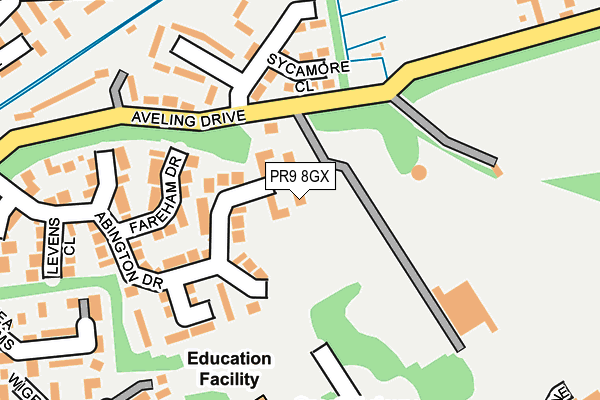 PR9 8GX map - OS OpenMap – Local (Ordnance Survey)