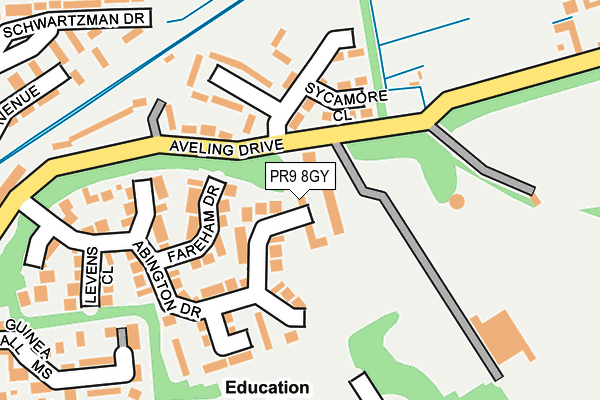 PR9 8GY map - OS OpenMap – Local (Ordnance Survey)