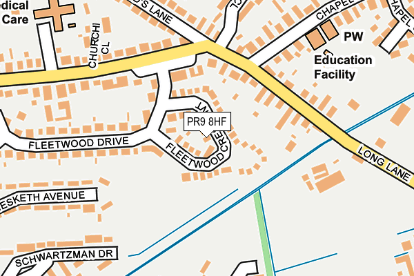 PR9 8HF map - OS OpenMap – Local (Ordnance Survey)