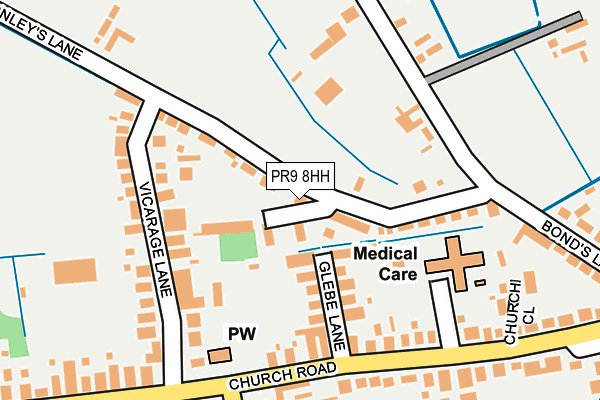 PR9 8HH map - OS OpenMap – Local (Ordnance Survey)
