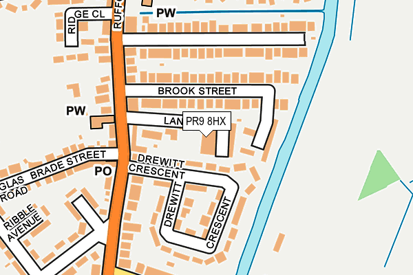 PR9 8HX map - OS OpenMap – Local (Ordnance Survey)