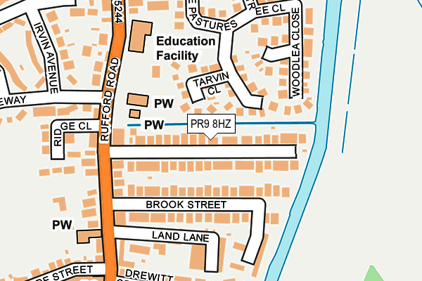 PR9 8HZ map - OS OpenMap – Local (Ordnance Survey)