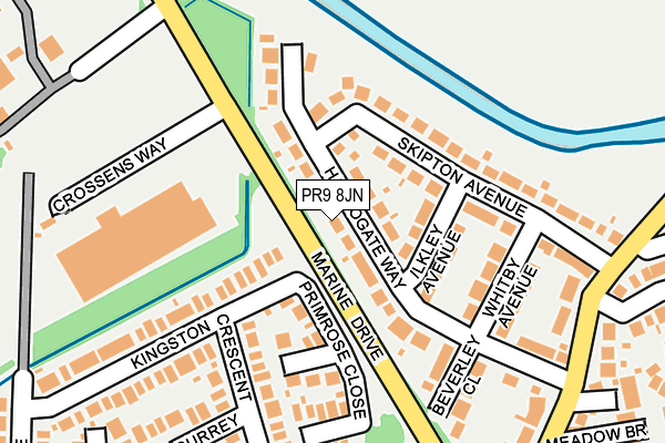 PR9 8JN map - OS OpenMap – Local (Ordnance Survey)