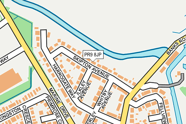 PR9 8JP map - OS OpenMap – Local (Ordnance Survey)