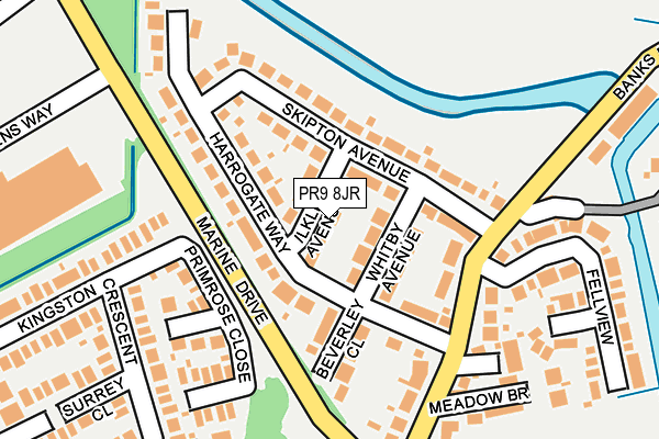 PR9 8JR map - OS OpenMap – Local (Ordnance Survey)