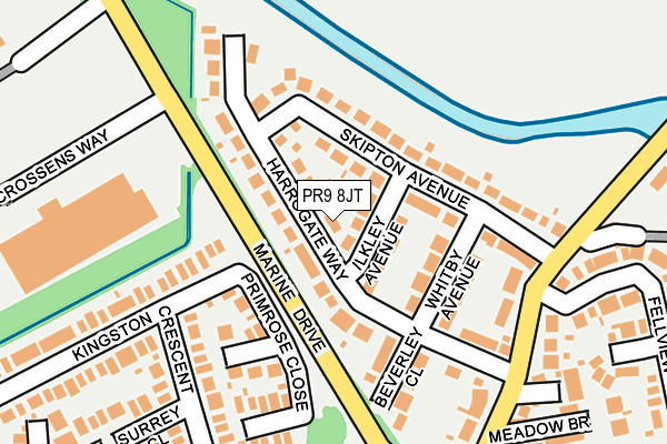 PR9 8JT map - OS OpenMap – Local (Ordnance Survey)