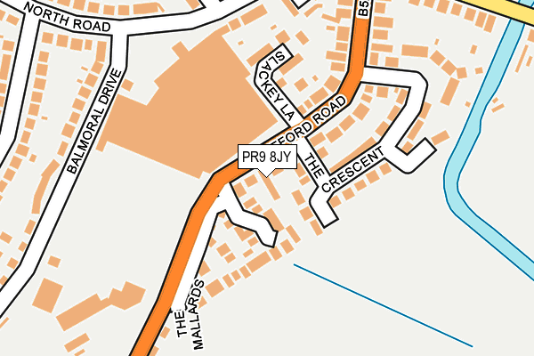 PR9 8JY map - OS OpenMap – Local (Ordnance Survey)