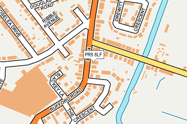 PR9 8LF map - OS OpenMap – Local (Ordnance Survey)