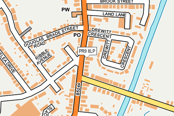 PR9 8LP map - OS OpenMap – Local (Ordnance Survey)