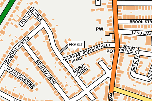 PR9 8LT map - OS OpenMap – Local (Ordnance Survey)