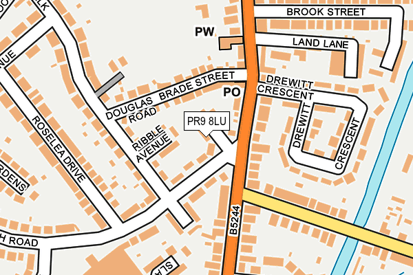 PR9 8LU map - OS OpenMap – Local (Ordnance Survey)