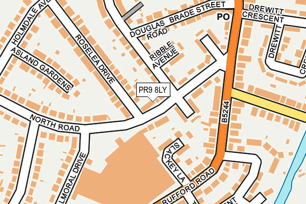 PR9 8LY map - OS OpenMap – Local (Ordnance Survey)