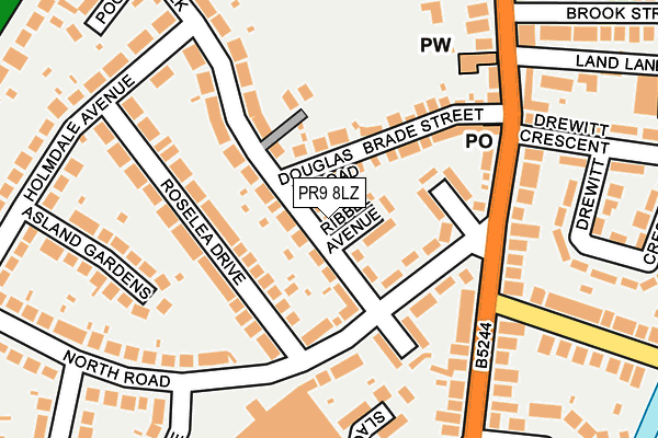 PR9 8LZ map - OS OpenMap – Local (Ordnance Survey)