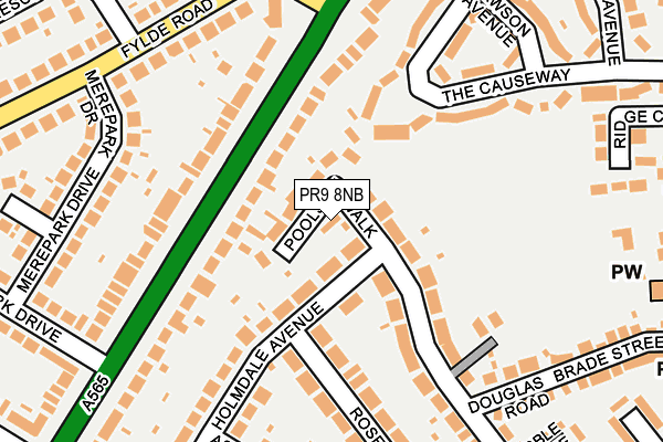 PR9 8NB map - OS OpenMap – Local (Ordnance Survey)