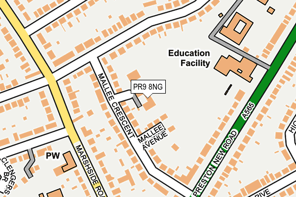 PR9 8NG map - OS OpenMap – Local (Ordnance Survey)