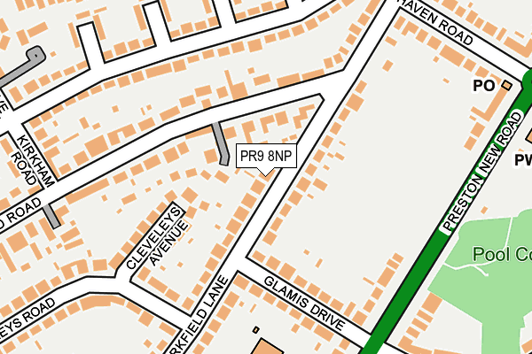 PR9 8NP map - OS OpenMap – Local (Ordnance Survey)
