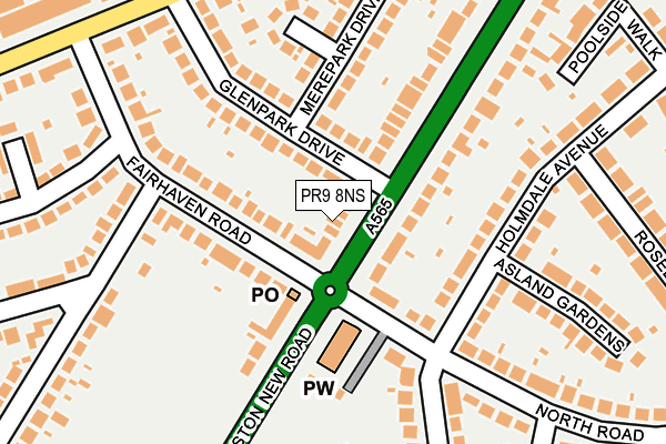PR9 8NS map - OS OpenMap – Local (Ordnance Survey)