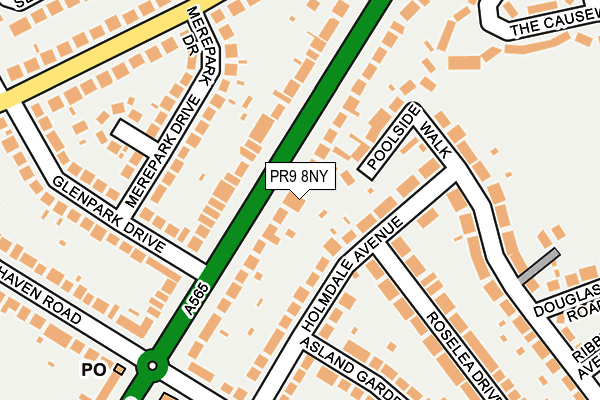 PR9 8NY map - OS OpenMap – Local (Ordnance Survey)