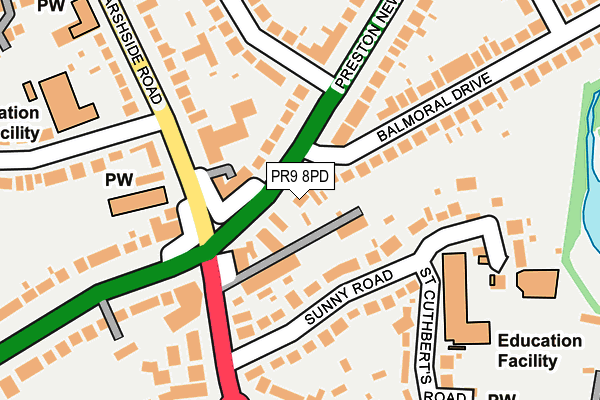 PR9 8PD map - OS OpenMap – Local (Ordnance Survey)