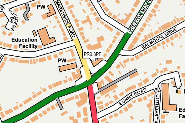 PR9 8PF map - OS OpenMap – Local (Ordnance Survey)