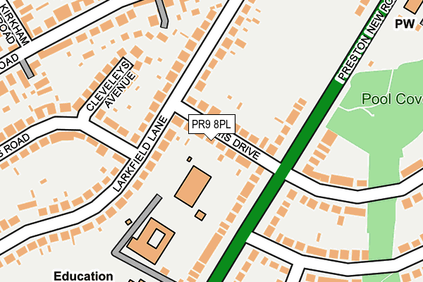 PR9 8PL map - OS OpenMap – Local (Ordnance Survey)
