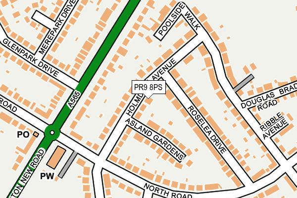 PR9 8PS map - OS OpenMap – Local (Ordnance Survey)