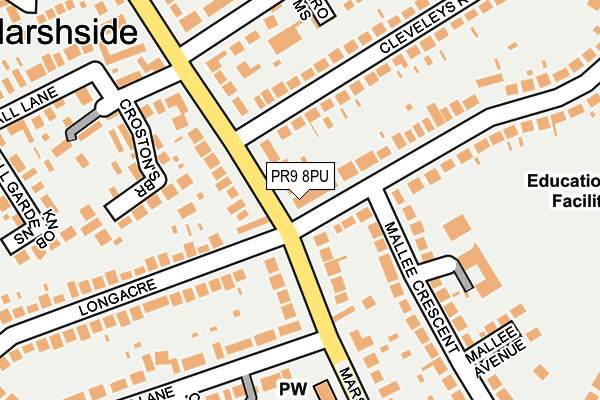 PR9 8PU map - OS OpenMap – Local (Ordnance Survey)