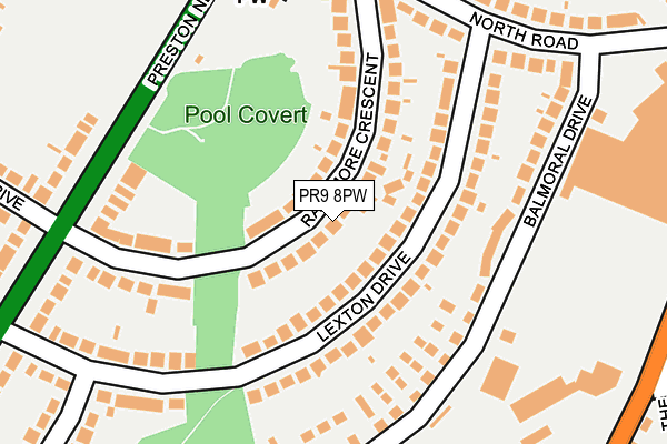 PR9 8PW map - OS OpenMap – Local (Ordnance Survey)