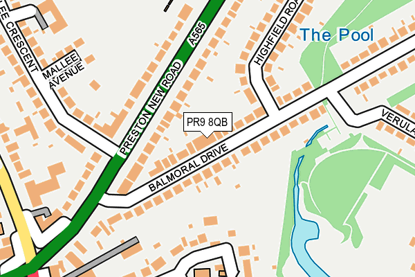 PR9 8QB map - OS OpenMap – Local (Ordnance Survey)