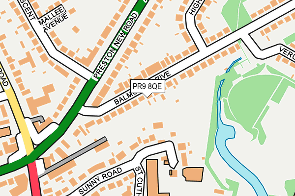 PR9 8QE map - OS OpenMap – Local (Ordnance Survey)