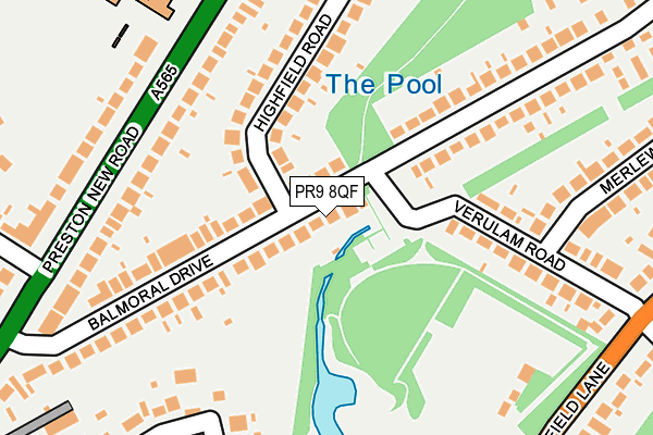 PR9 8QF map - OS OpenMap – Local (Ordnance Survey)