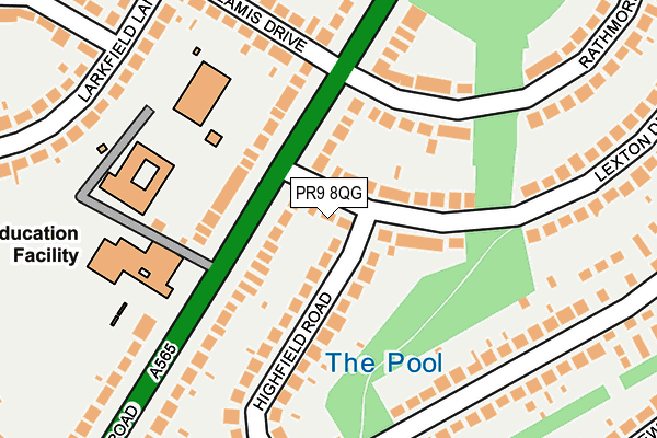 PR9 8QG map - OS OpenMap – Local (Ordnance Survey)