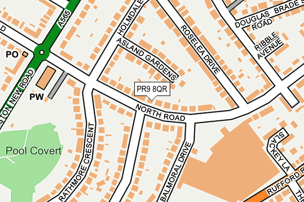 PR9 8QR map - OS OpenMap – Local (Ordnance Survey)