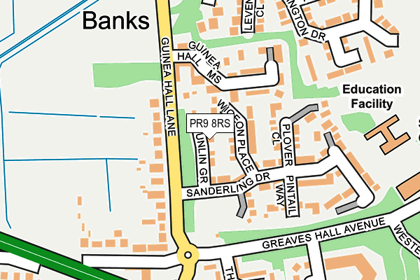 PR9 8RS map - OS OpenMap – Local (Ordnance Survey)