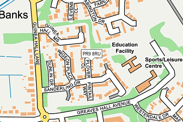 PR9 8RU map - OS OpenMap – Local (Ordnance Survey)