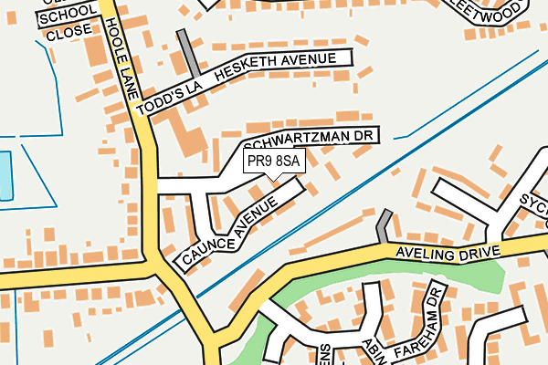PR9 8SA map - OS OpenMap – Local (Ordnance Survey)