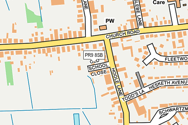 PR9 8SB map - OS OpenMap – Local (Ordnance Survey)