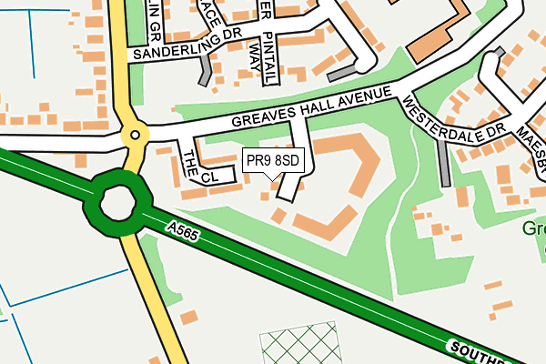 PR9 8SD map - OS OpenMap – Local (Ordnance Survey)