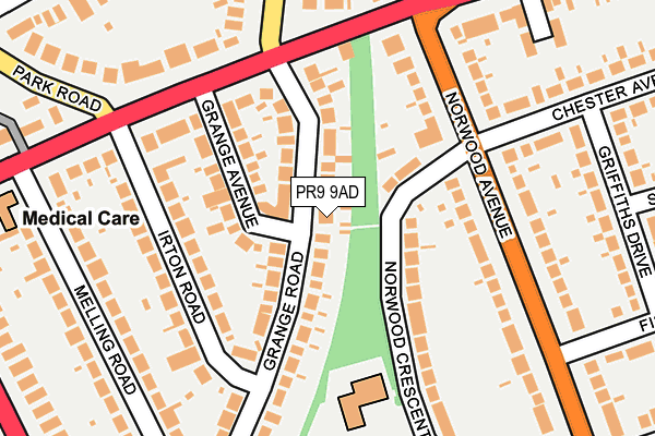PR9 9AD map - OS OpenMap – Local (Ordnance Survey)