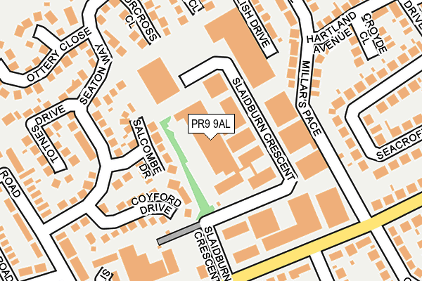 PR9 9AL map - OS OpenMap – Local (Ordnance Survey)