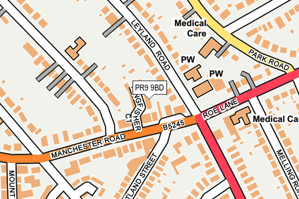 PR9 9BD map - OS OpenMap – Local (Ordnance Survey)