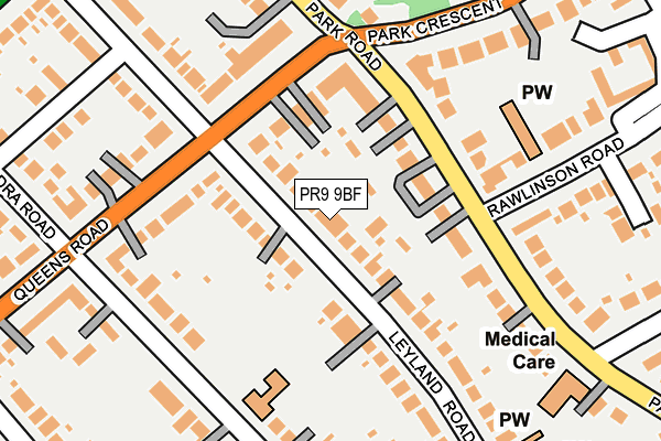 PR9 9BF map - OS OpenMap – Local (Ordnance Survey)