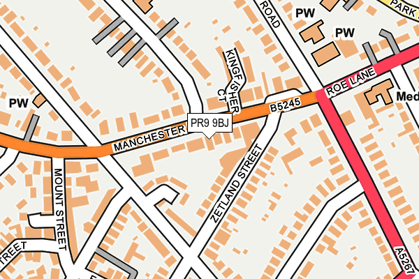 PR9 9BJ map - OS OpenMap – Local (Ordnance Survey)