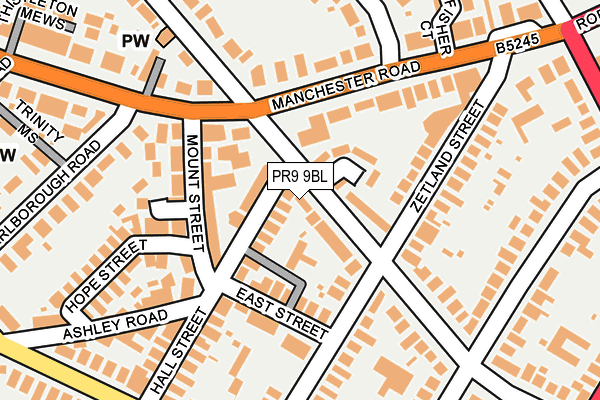 PR9 9BL map - OS OpenMap – Local (Ordnance Survey)