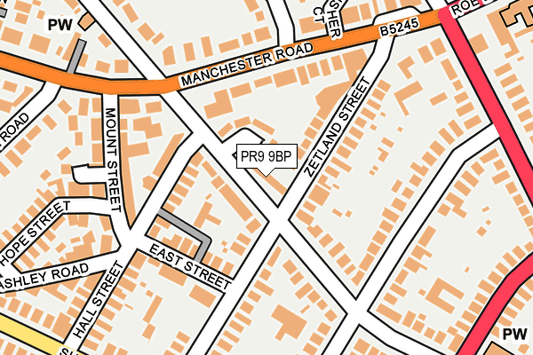 PR9 9BP map - OS OpenMap – Local (Ordnance Survey)